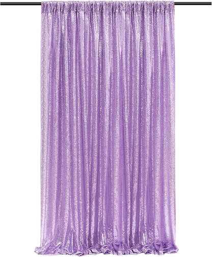 Lavender Sequin Backdrop Curtains-1 Panel 3FTx8FT Light Purple Backdrop by SoarDream