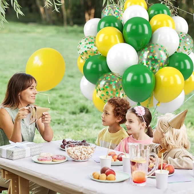 Paready Green and Yellow Balloons, 12 Inch Latex Balloons Helium - Image 5