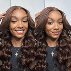WOWANGEL 13x6 HD Lace Front Wigs Human Hair Body Wave Pre Plucked SKINLIKE 0.1mm Extremely Thin Real HD Lace Front Wigs 180% Density Glueless Human Hair Wigs for Women 20 Inch
