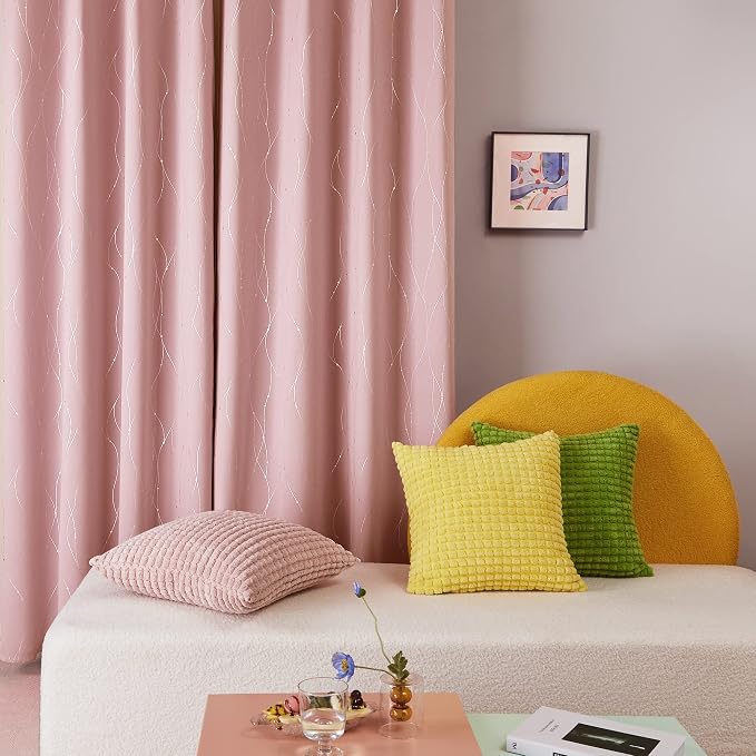 Deconovo Living Room Curtains 54 Inches Long, Thermal Insulated, Room Darkening - Image 3