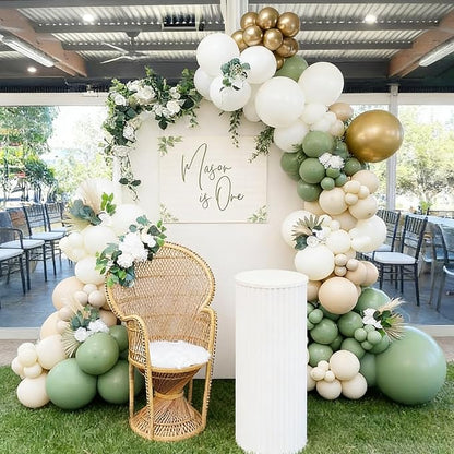 50pcs 12 Inch Sage Green Latex Party Balloons | Premium Olive Green Balloon Kit - Image 6