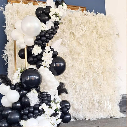 White Black Balloon Garland Arch Kit, 120 Pack Matte Latex Black White Balloons - Image 6