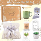 Birthday Gifts for Women, Get Well Soon Self Care Package Box, Thinking of You Inspirational Sympathy Gift Basket, Unique Sending Hug Baskets Feel Better for New Mom Wife Friend Sister (Ivory)