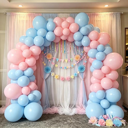 Light Blue Balloons 12 Inch 60 Pcs Pastel Baby Sky Blue Latex Balloons - Image 3