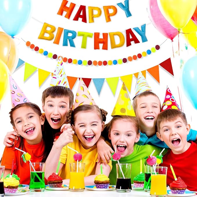 CANREVEL 3 PCS Pre-Strung 3D Happy Birthday Banner Decorations, Happy Birthday - Image 6