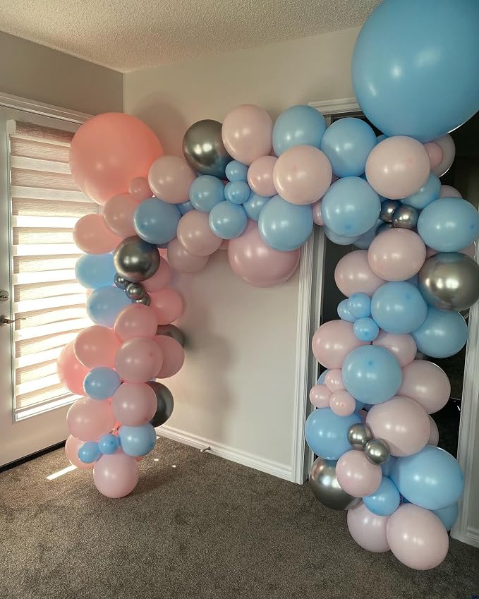 140Pcs Gender Reveal Balloon Garland Arch Kit - Image 3