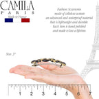 Camila Paris V105 French Hair Barrette Clip for Girls Handmade, Flow, Metal Clasp Strong Hold Grip Hair Clips for Women, No Slip and Durable Styling Girls Hair Accessories, Made in France