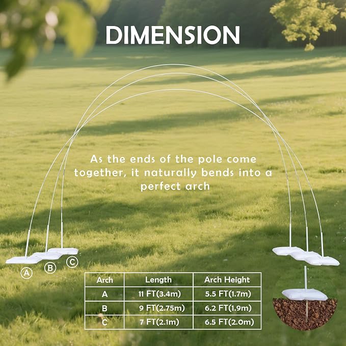 YALLOVE Adjustable Balloon Arch Stand Kit - Image 2
