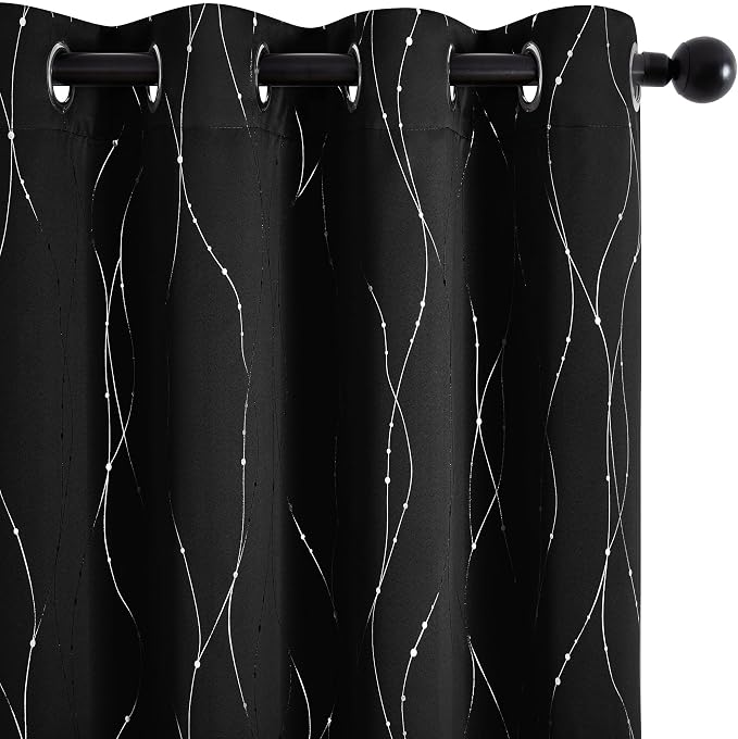 Deconovo 100% Blackout Living Room Curtains 63 Inches Long, Thermal Insulated - Image 7