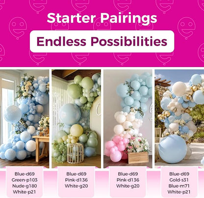 Pastel Blue Latex Party Latex Round Balloons 36 Inch 8 Pack | Light Bridal Blue - Image 4