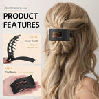 8 Pack French Flat Hair Clips for Women – Large Matte No-Slip Claw clips for Thick & Thin Hair, Strong Hold Styling Barrettes Accessories (Neutral)