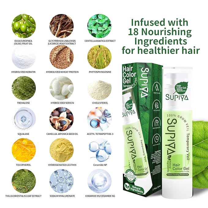 Temporary Hair Color Gel, Green Hair Dye Color Gel Washable Natural Instant Hair Color Wax for DIY Hairstyle for Kids Men Women(Color #24W)