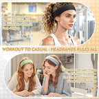 Headbands for Women Non Slip - 8 Pcs Head Bands Gifts for Woman Soft Comfortable Elastic Hair Band for Yoga Workout Sport Mothers Day Gifts for Mom Christmas Gift for Women Grandma Adults Stuffers