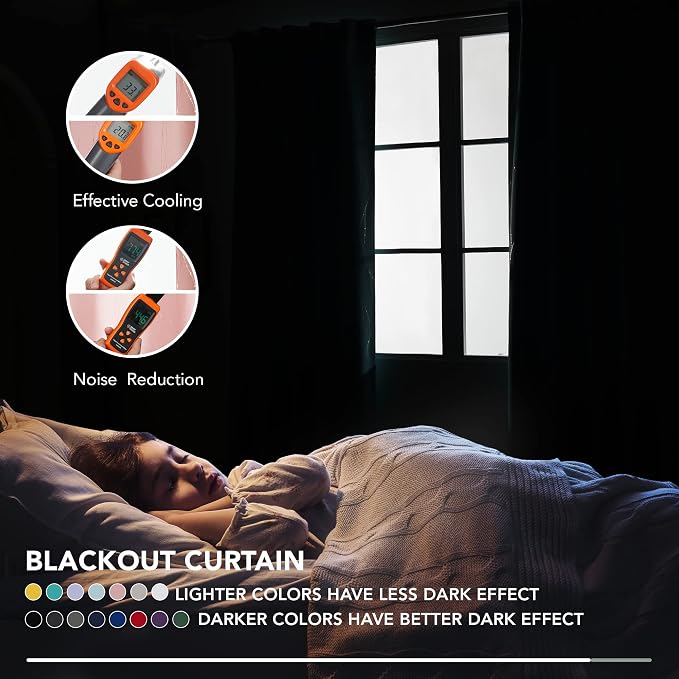Deconovo Blackout Back Tab Curtains - Image 4