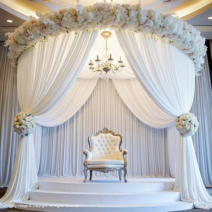 20ft×12ft White Backdrop Curtain - Image 9