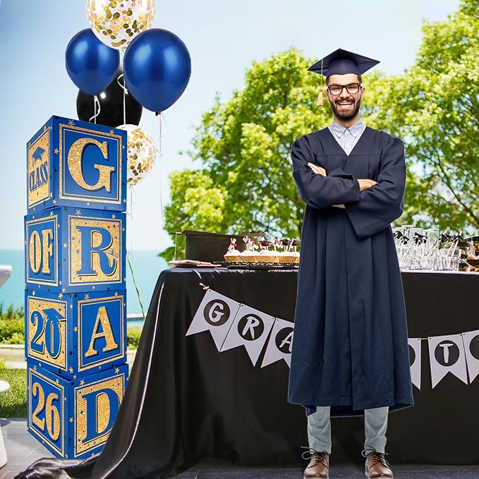 2026 Graduation Decorations Blue Class of 2026 Decorations Royal Blue and Gold - Image 3