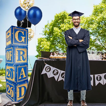 2026 Graduation Decorations Blue Class of 2026 Decorations Royal Blue and Gold - Image 3