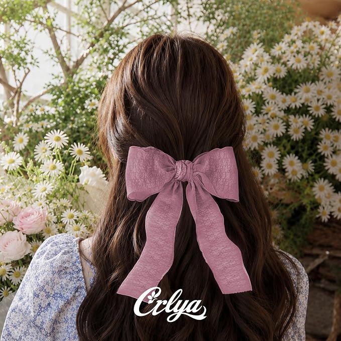 Dusty Pink Ruffle Ribbon, 1-1/2 Inch x 10 Yards Chiffon Silk Ribbons | Crinkle - Image 5