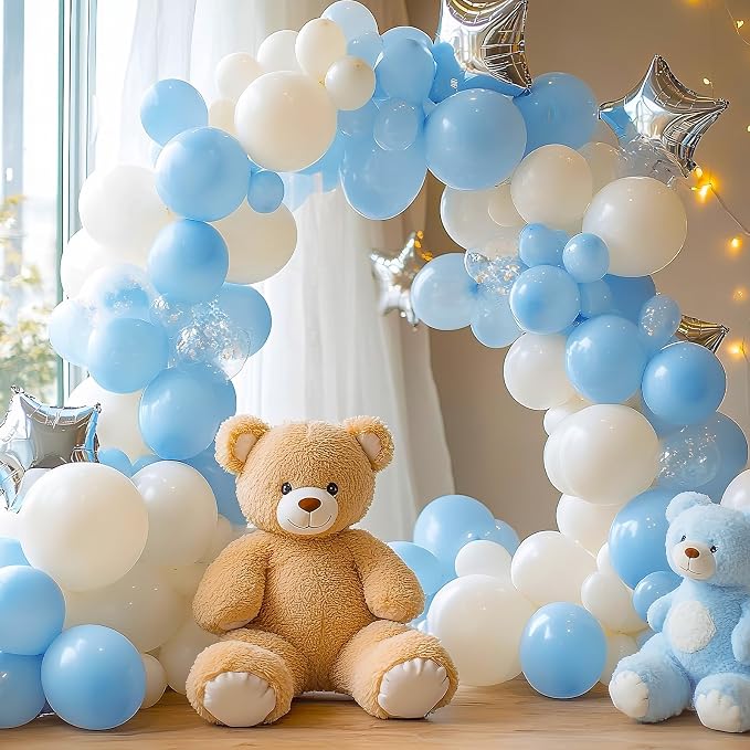 APLANET 150pcs Pastel Blue Balloons Different Sizes 18 12 10 5 Inch, Latex - Image 5
