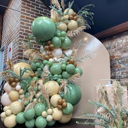 10 Inch Retro Bean Green Balloons - Image 3