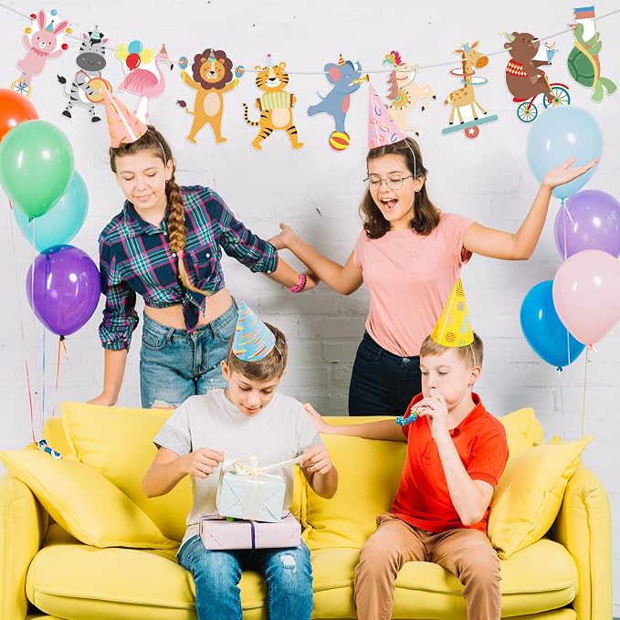 Hooqict Party Animal Banner Animal Birthday Party Decorations Happy Birthday - Image 6