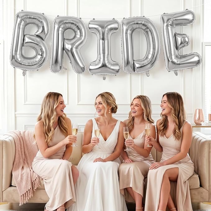 BRIDE Balloons Bachelorette, 40 Inch Foil Mylar, Helium-fillable, - Image 4