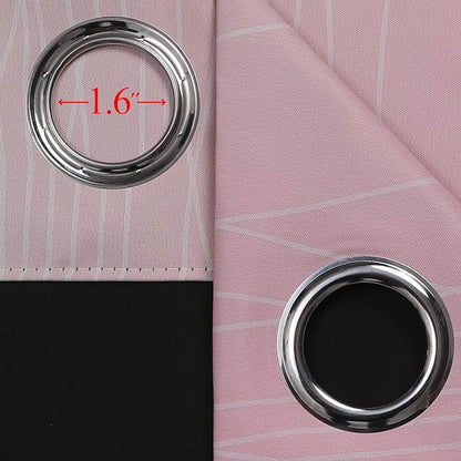 Sage and Pink Blackout Curtains 54 Inch Length, Light Blocking Gradient Grommet - Image 7