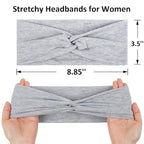 TERSE Headbands for Women Non Slip: Twist Head Bands for Women's Hair Trendy Solid Colors