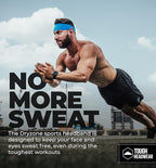 Tough Headwear Tough Outfitters Headband for Men - Mens Headbands - Working Out Sports Performance Head Bands - Athletic Cycling Running Sweat Band, Football Headbands - Sweat Bands Men/Women