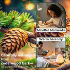 Cedarwood Essential Oil – Pure and Natural Warm Woody Cedar Aroma for Diffusers, Aromatherapy, Hair and Skin Care, Scalp Massage, Soap and Candle Making – with Glass Dropper, 4 oz