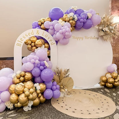135pcs Pastel Purple Balloon Arch Kit Different Sizes of 18 12 10 5 Inch - Image 4