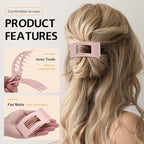 8 Pack French Flat Hair Clips for Women – Large Matte No-Slip Claw Barrettes for Thick & Thin Hair, Strong Hold Styling Accessories (Colorful)