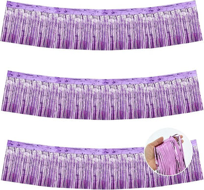 BEISHIDA Light Purple Fringe Garland Banner 30ft Wall Tinsel Foil Streamers | by Beishida