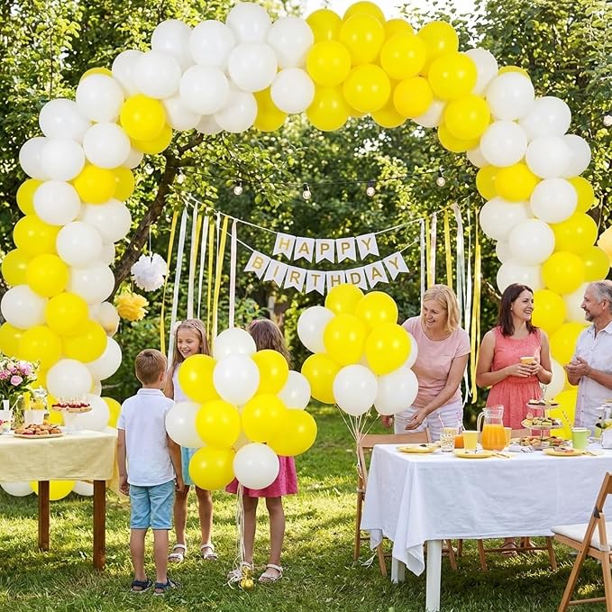 RUBFAC Yellow Balloons 65pcs, 12 Inch Party Balloon - Image 5