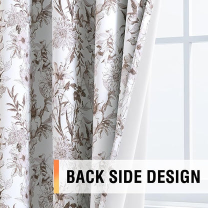 H.VERSAILTEX Blackout Curtains 63 Inch Length 2 Panels Set Floral Print Curtain - Image 5