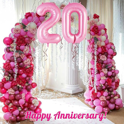 Pink Number 0 Balloon 40 Inch, Big Large Foil Helium Number Balloons, Jumbo - Image 6