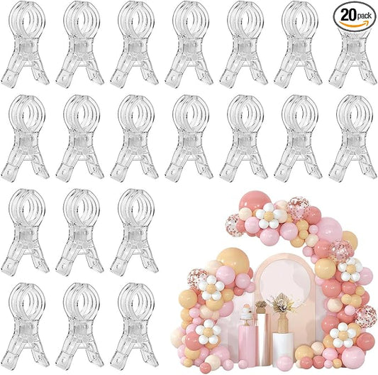 20 Pack Large Windproof Spring Clamps, 3.5 Inch Clear Plastic Clips by Unknown