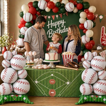 Giant Self Standing Baseball Balloons 2 Pack 59in Baseball Birthday Party - Image 5