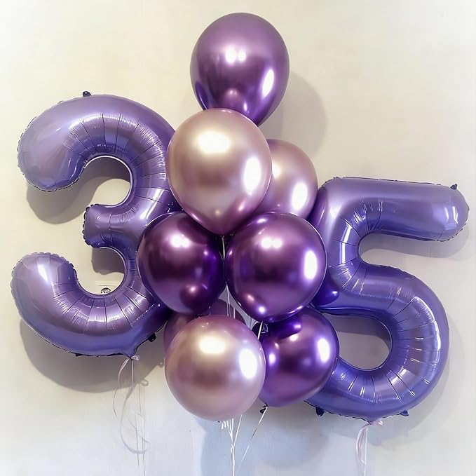 Numbers 14 Balloon 40Inch Purple Balloons - Image 3