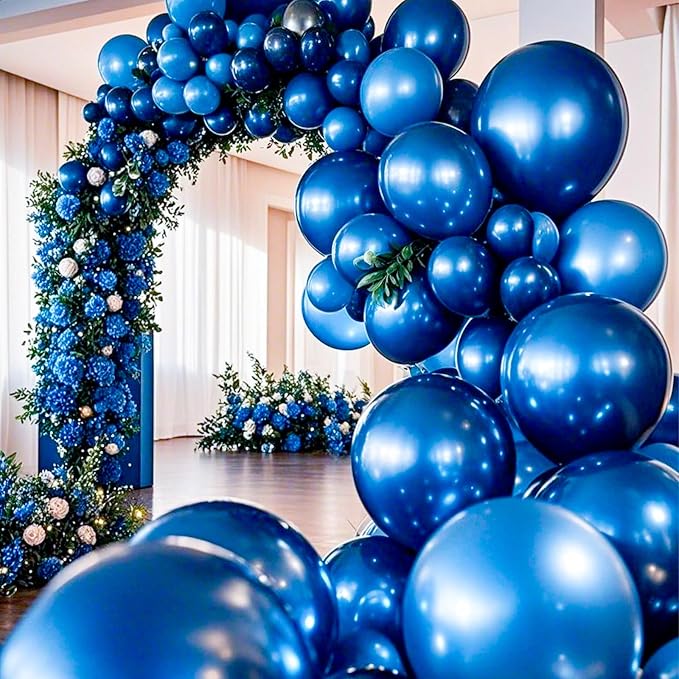 PartyWoo Metallic Blue Balloons 20pcs Chrome Blue Color 18 Inch | Balloons - Image 5