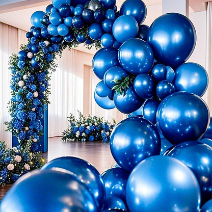 PartyWoo Metallic Blue Balloons 20pcs Chrome Blue Color 18 Inch | Balloons - Image 5