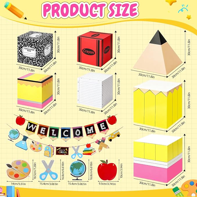 8 Pcs Back to School Decorations Set - Image 3
