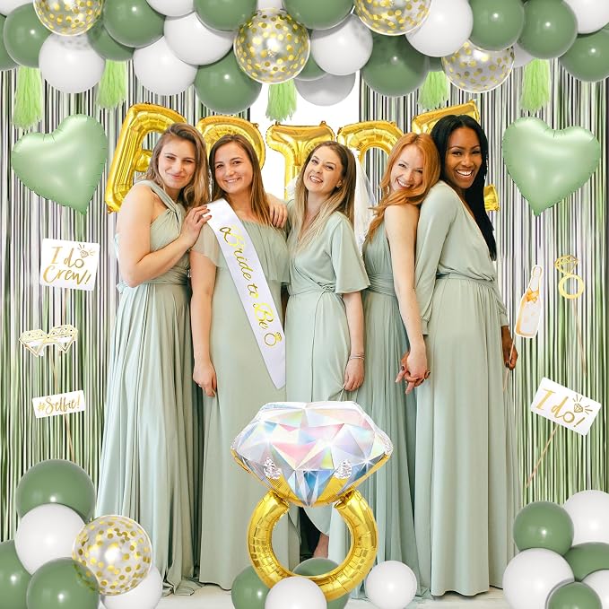 Amandir Bachelorette Party Decorations Supplies, Sage Green Bridal Shower - Image 5