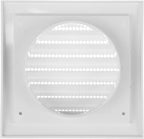 Repa Market 4 Inch White Dryer Vent Hood/Duct Cover for Walls or Ceiling/ABS Plastic Louvered Air Grille with Built-In Mesh Screen/Exhaust and Dryer Vent Covers for Indoor & Outdoor Use