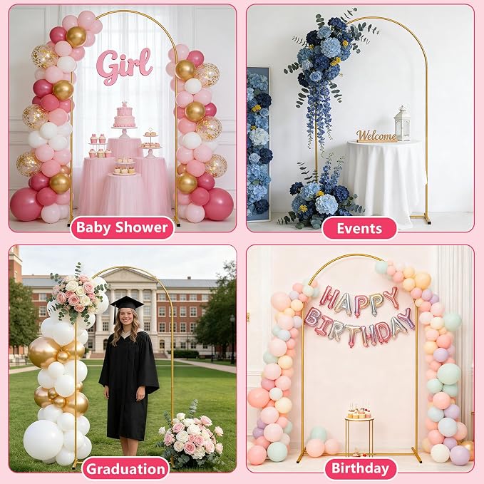 6.6FT Arch Backdrop Stand, Wedding Arch Backdrop Stand, Balloon Arch Stand | - Image 6