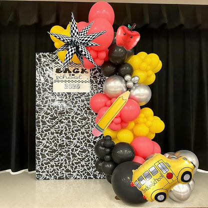 151Pcs Back to School Balloon Arch Garland Kit | School Bus Pencil Apple - Image 9