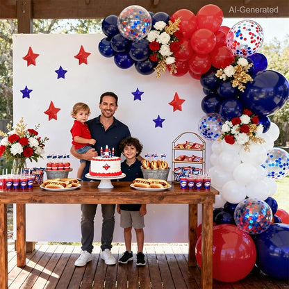 Red White Blue Balloon Arch Kit, Different Size | Latex Balloon - Image 5
