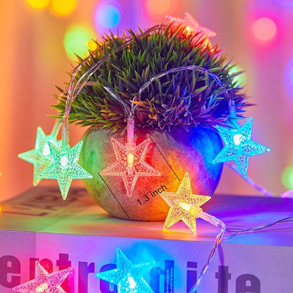 Minetom Star String Lights Battery Operated - 17 ft 50 LED Star Fairy String - Image 2