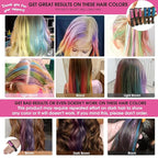 New Hair Chalk Comb Temporary Hair Color Dye for Girls Kids with Light Color Hair, Washable Hair Chalk for Girls Age 4 5 6 7 8 9 10 Birthday Cosplay DIY, Christmas, New Year (Pink+Blue)