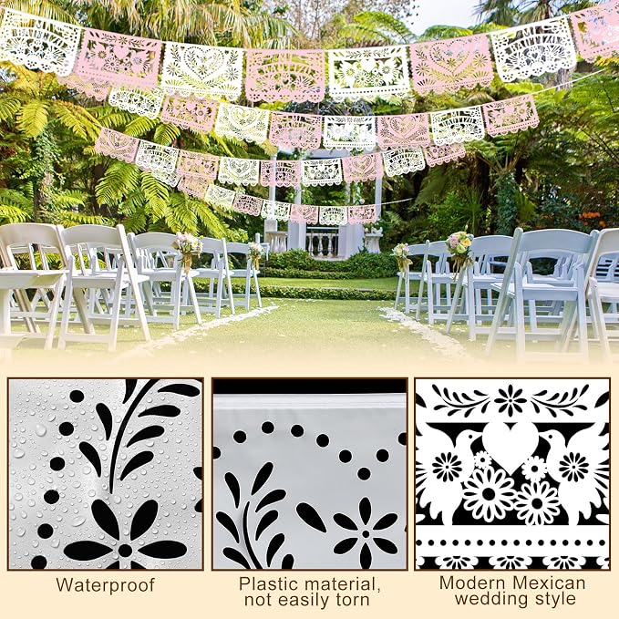 TaoBary 6 Pcs Papel Picado Mexican Wedding Cielito Lindo Party Decor 118 Feet - Image 3
